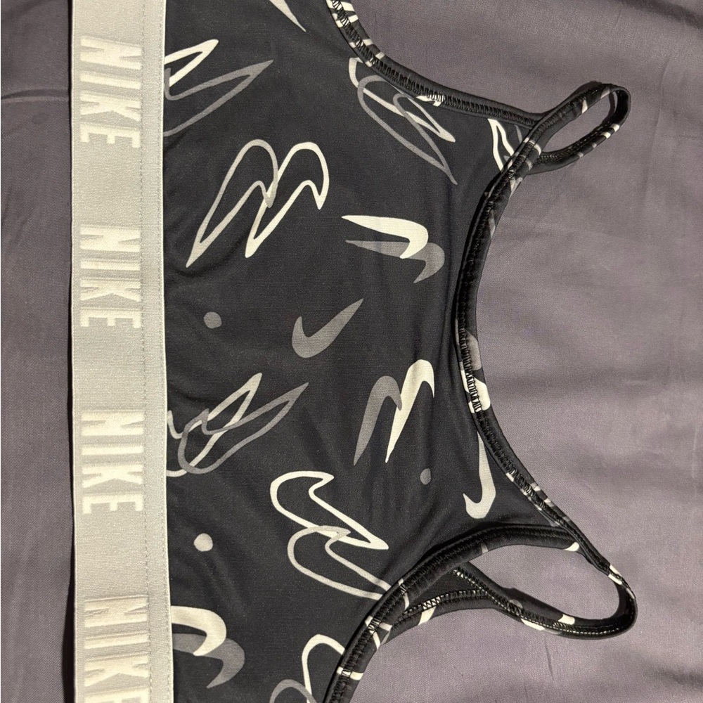 Nike Charcoal and Black Activewear Top